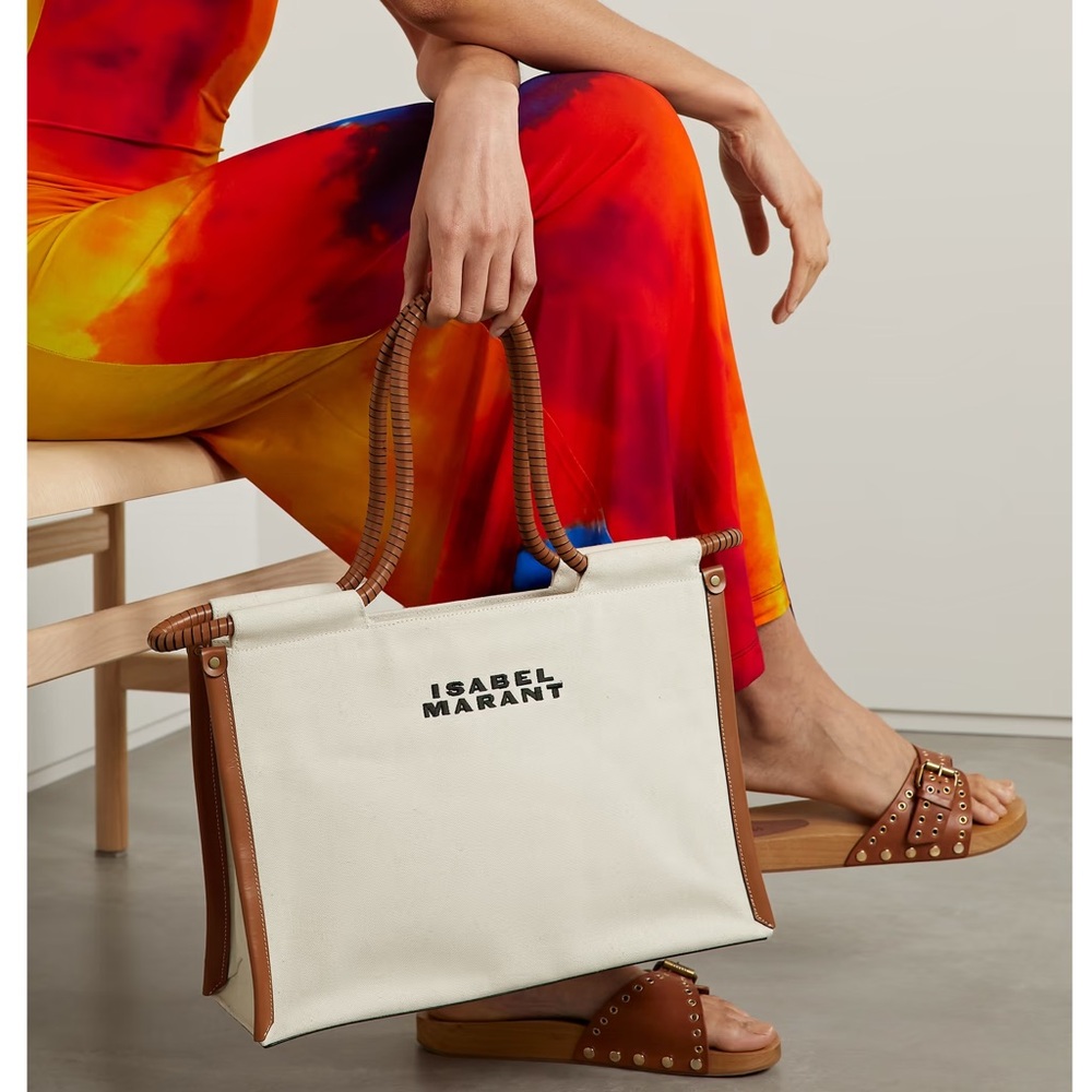 New Authentic Isabel Marant Tan and Cream Tote Bag